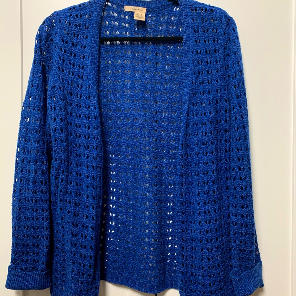 DKNY medium cardigan acrylic and cotton